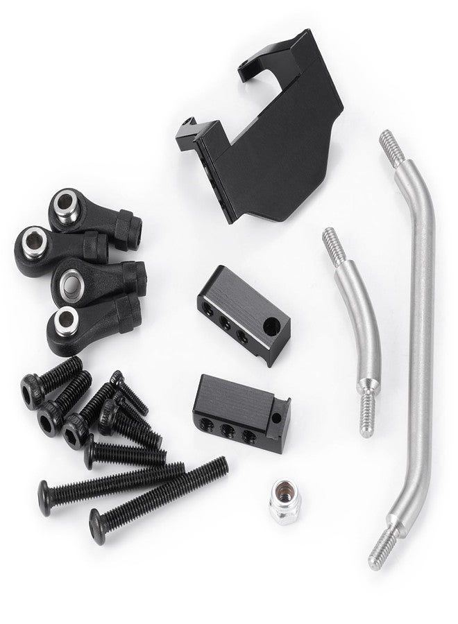 QUE-T Aluminium Servo Mount with Steering Tie Rods Linkage for 1:18 TRX TRX4-M TRX4M RC Crawler Car - Image 2
